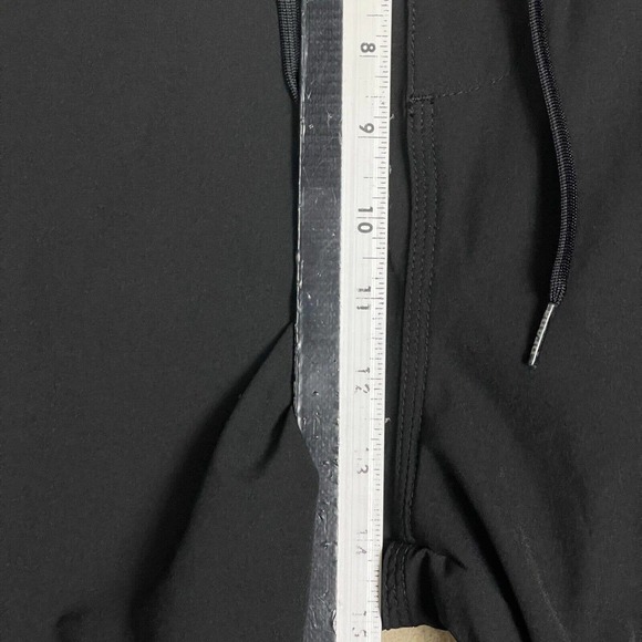 Prana Swim Trunk Mens 40 Black Drawstring Waist Zip Pocket High Rise UPF50+ - Picture 5 of 12